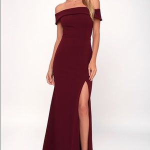 Lulus Off the Shoulder Formal Dress